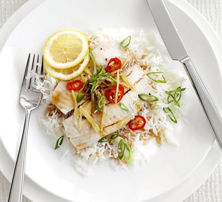 STEAMED TILAPIA FILLET w/ Rice